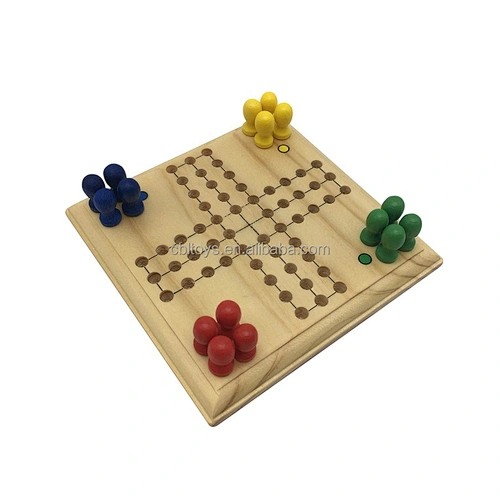 wooden ludo mini pocket game set