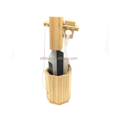 3d wooden wine bottle puzzle