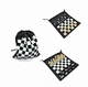 wooden chess and checkers set