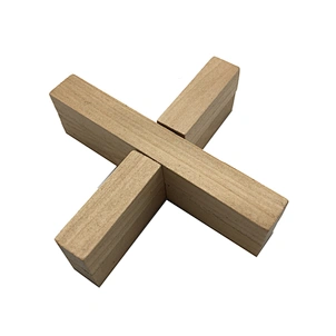 wooden cross lock puzzle