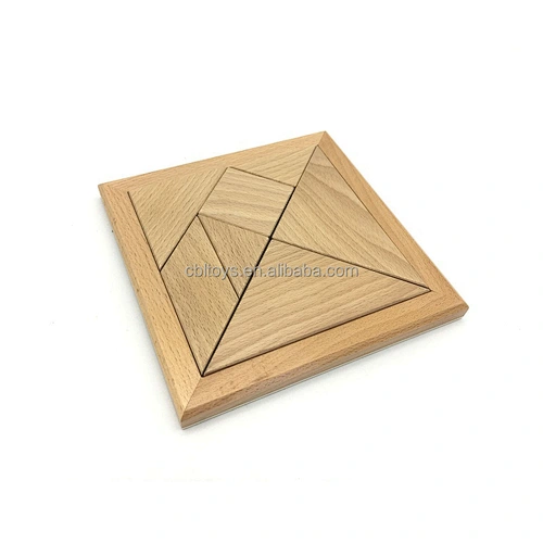 wooden tangram puzzle game