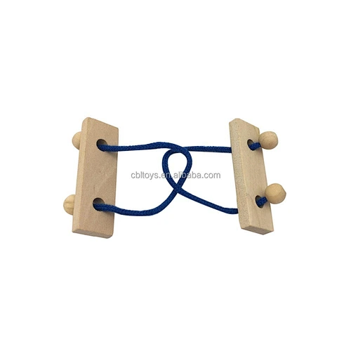 2018 promotion rope wooden puzzles brain teaser games