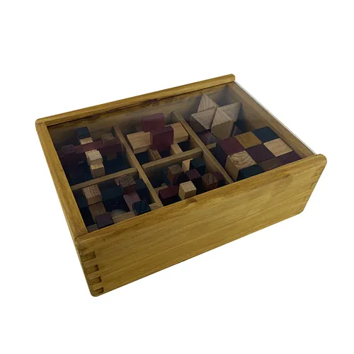 wooden puzzle with knob