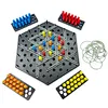 Chain chess 
Rubber band game
Multiplayer game 
wooden strategy games
