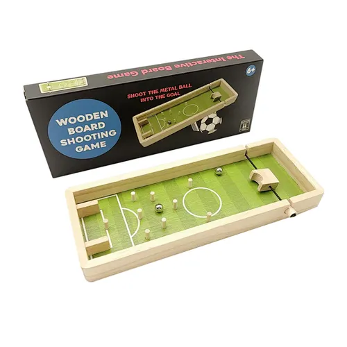 Wooden Board Indoor Game Mini Football Crazy Shooting Tabletop Game for Kids