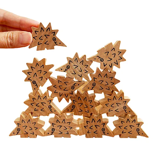 24 Pcs Hedgehog Stacking Games Wooden Toys