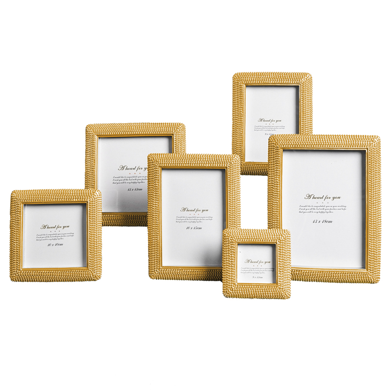 Generic Novelty Gold 4X6inch Resin Table Photo Frame Wedding Party Gift