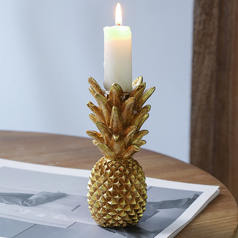 decorative pineapple candlestick holder gold