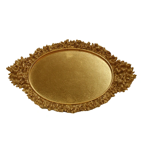 golden oval coral tray