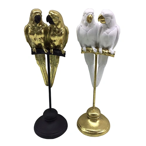 luxury resin macaw decorative suclpture