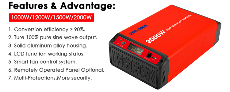 2000w pure sine wave inverter