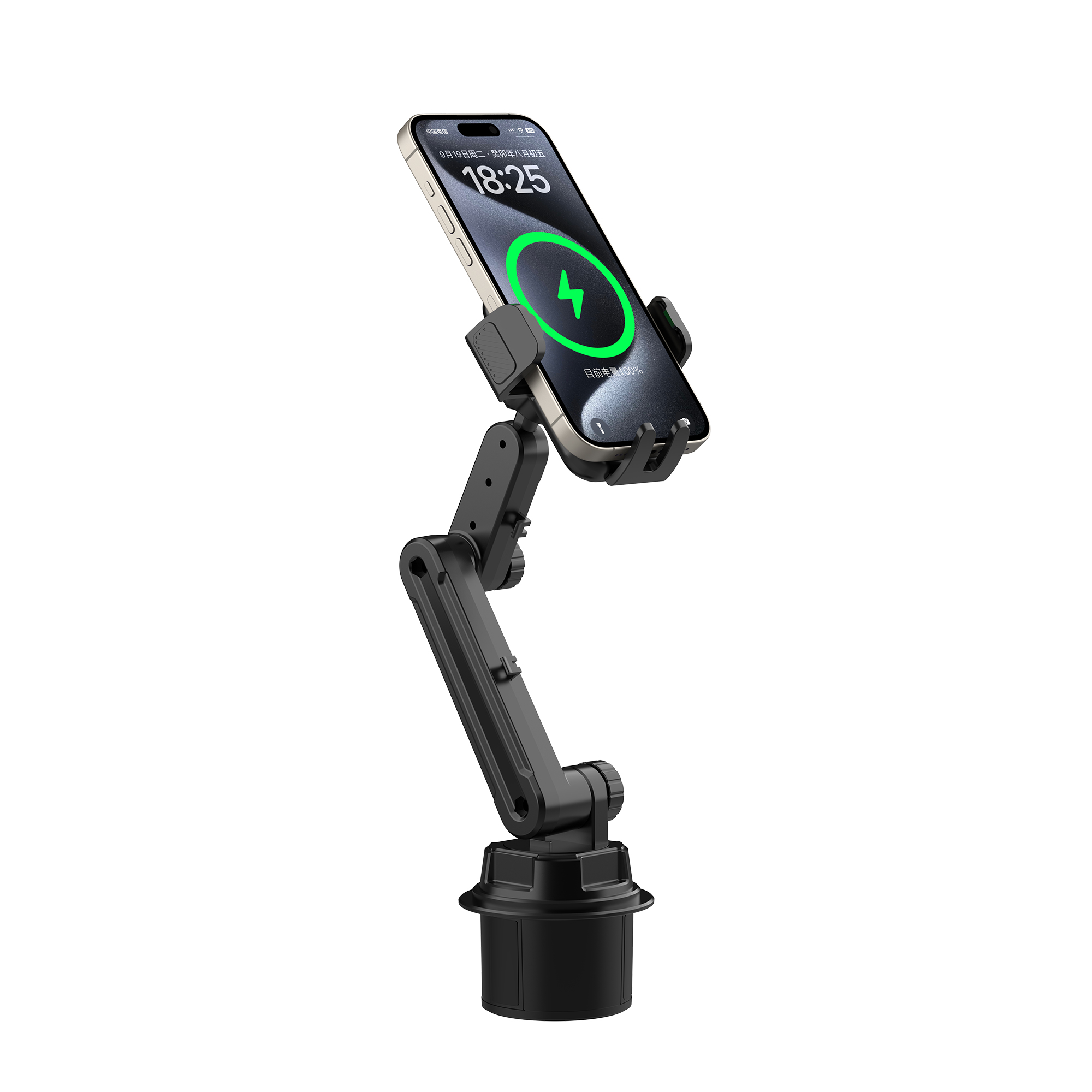 Gadgetoo Wiwu Wi-Ch059 Gentleman Car Mount | 360° Adjustable Cup Holder Phone Stand