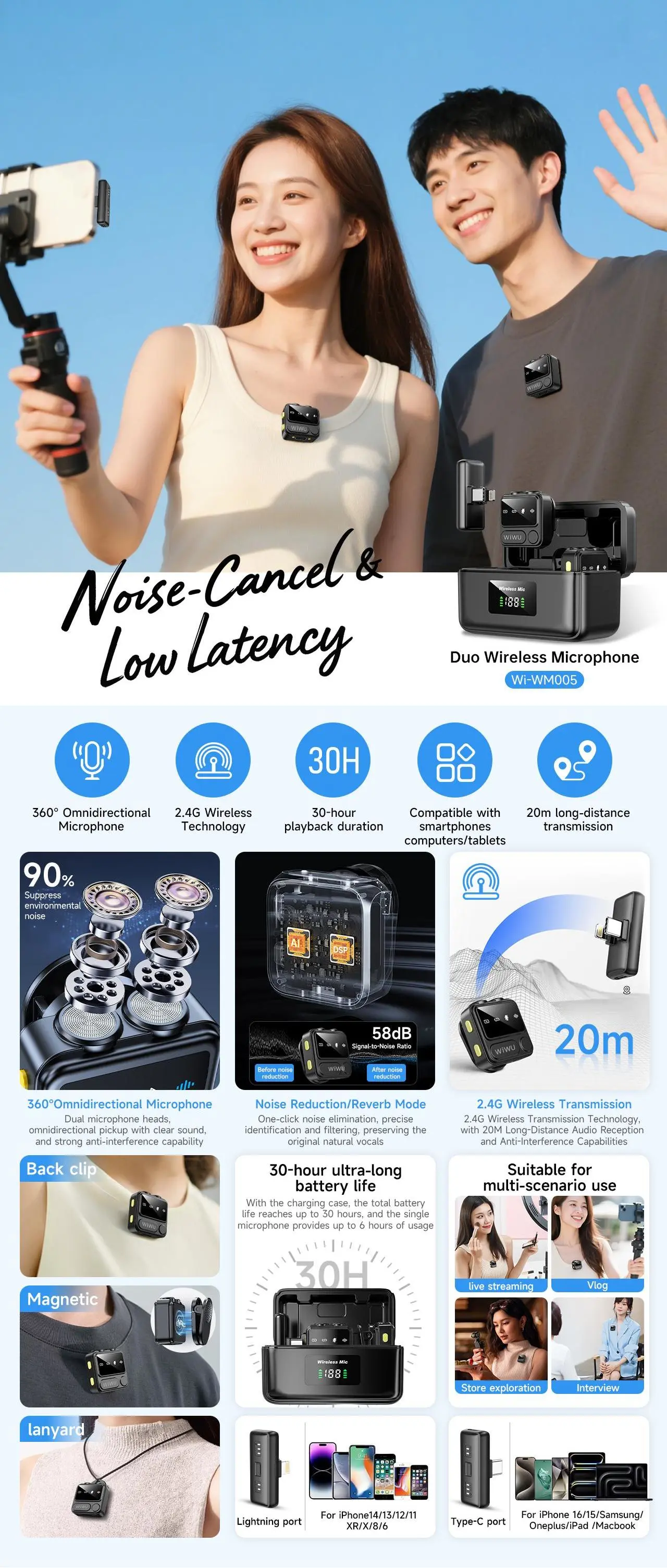 WiWU WM005 Wireless Microphone