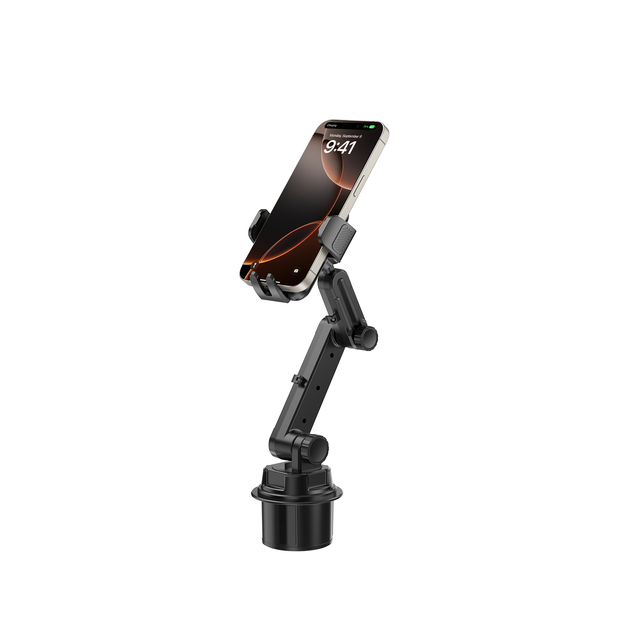 Gadgetoo Wiwu Wi-Ch059 Gentleman Car Mount | 360° Adjustable Cup Holder Phone Stand