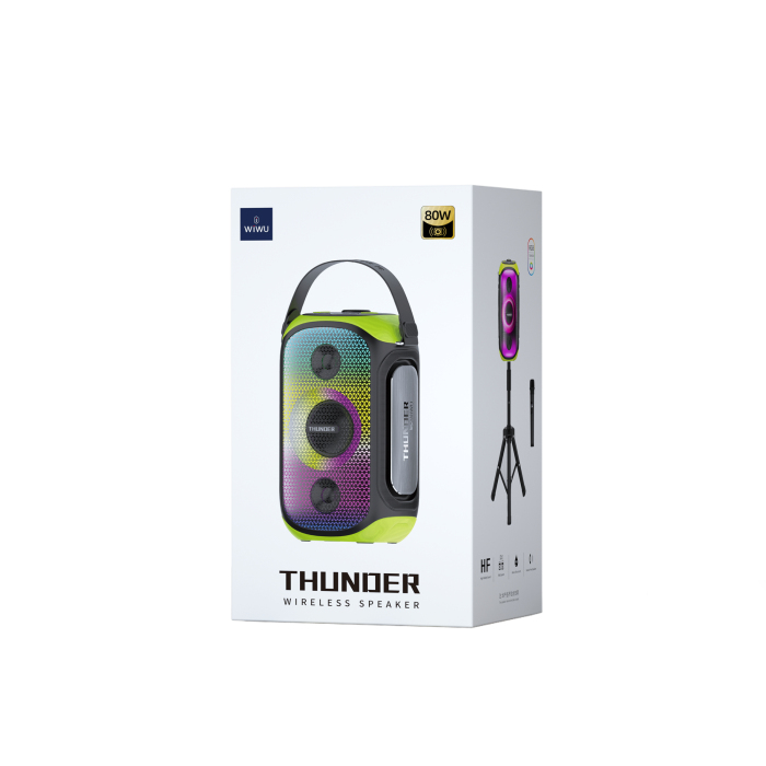 auto orient - WiWU Bluetooth Speaker Wireless TWS Portable Thunder Speaker P20
