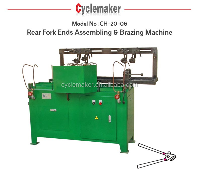 bicycle assembling and brazing machine, bicycle frame
