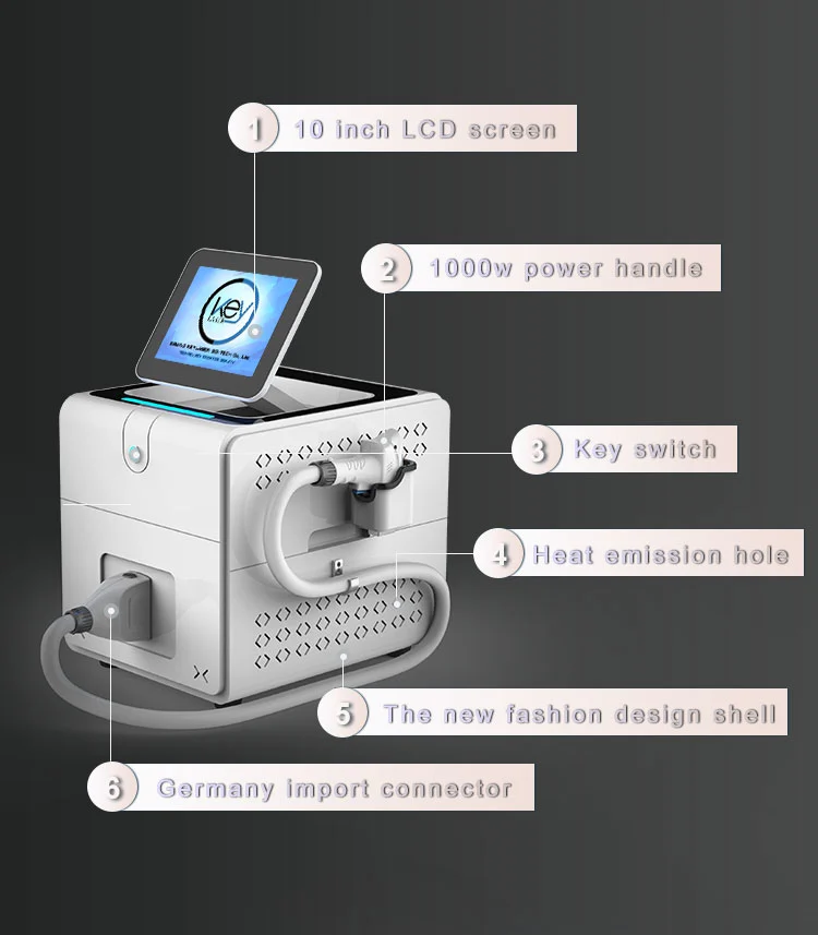 755nm 808nm 1064nm diode laser hair removal machine