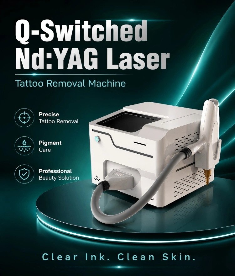 Nd yag laser 532nm 1064nm 1320nm tattoo removal machine