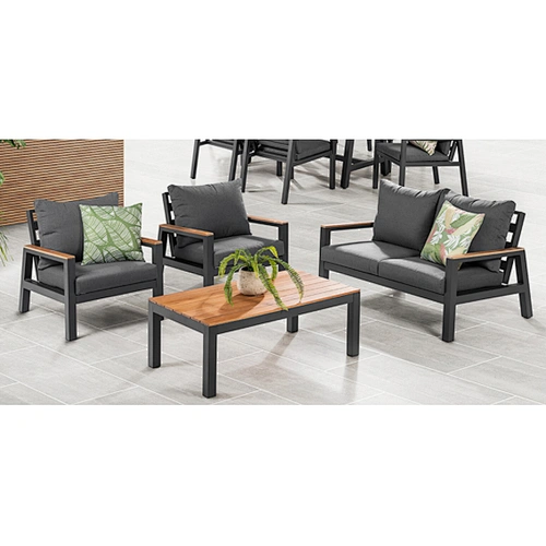 Plastic Wood Garden Sofa Set