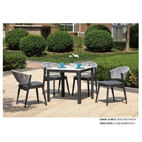 Aluminum garden chair for outdoor lounging