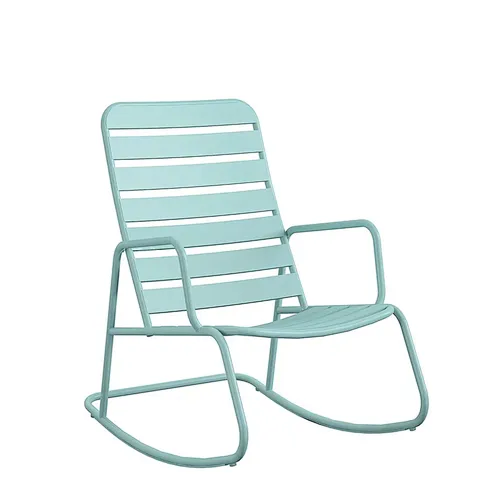 Silla mecedora de acero para ocio al aire libre