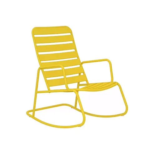 Silla mecedora de acero para ocio al aire libre