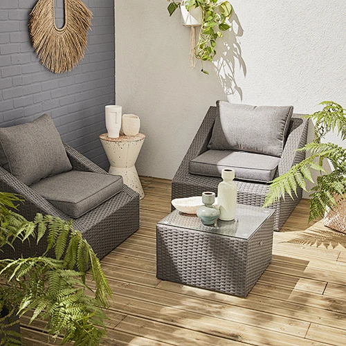 Rattan Chat Set