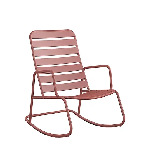 Silla mecedora de acero para ocio al aire libre