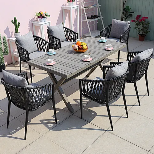 Juego de mesa de comedor de cuerda