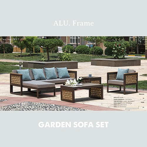 Aluminum garden sofa furniture