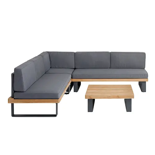 Plastic Wood Sofa Set For Outdoor Leisure