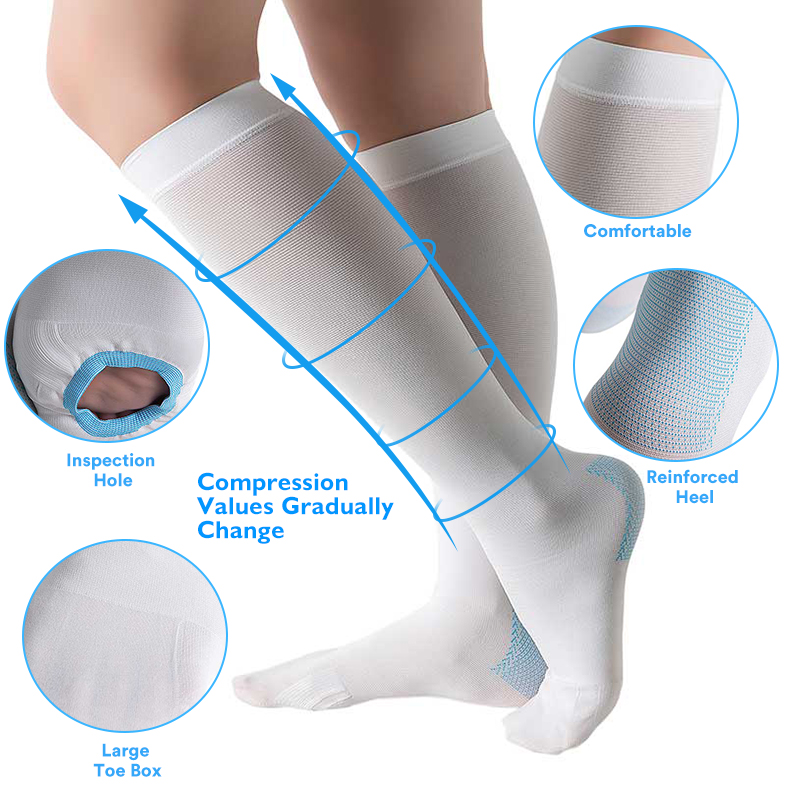 Open-Toe Compression Stockings