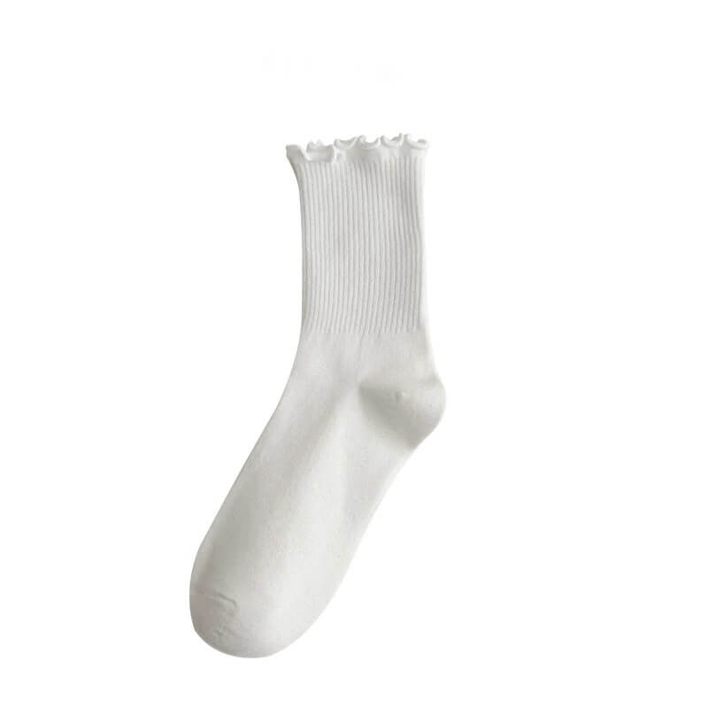 White Ruffle Socks