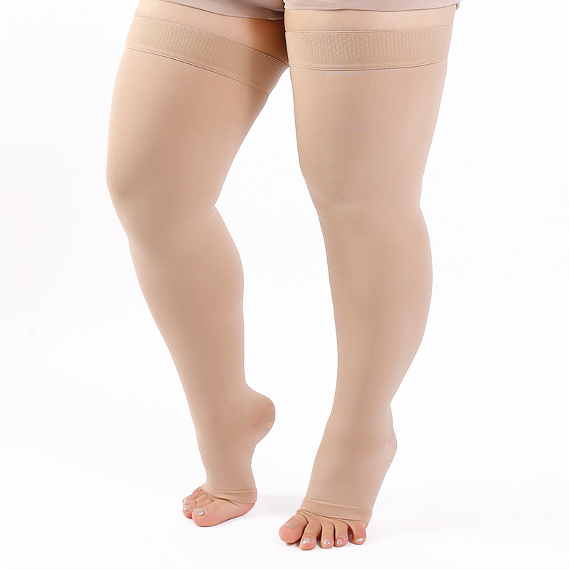 Thigh-high Open-toe Socks