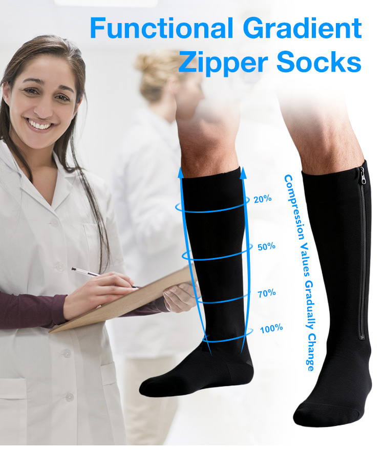 Compression Socks with Zipper