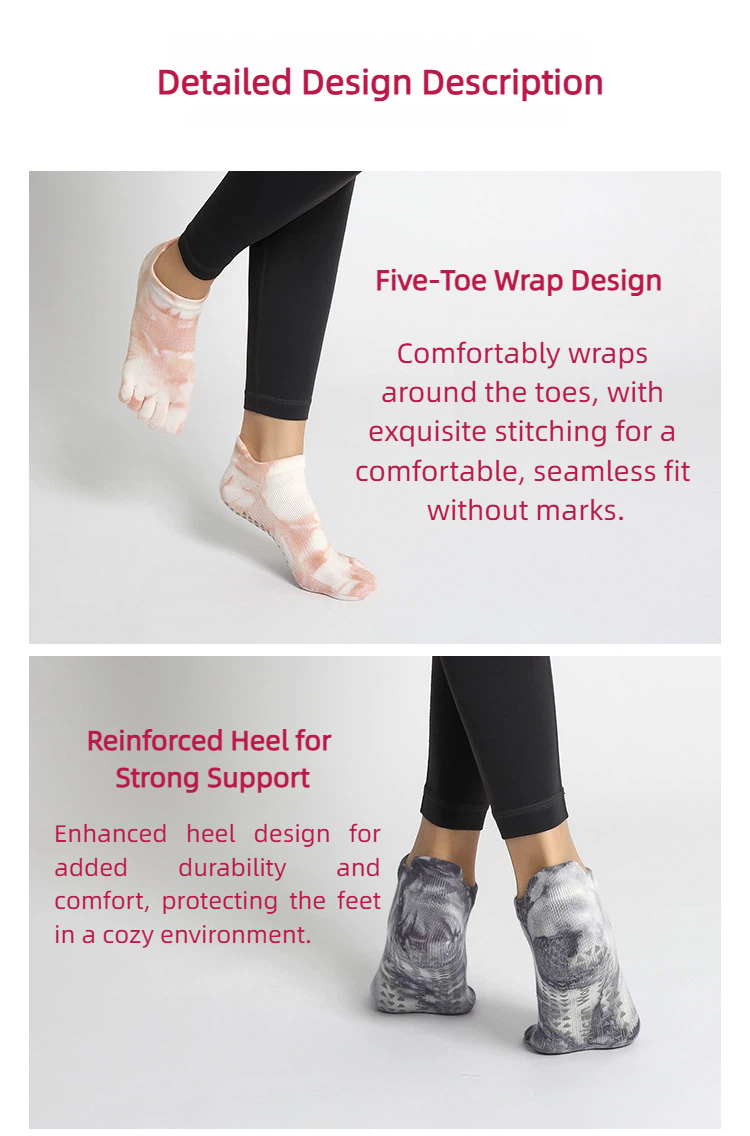 Five-toe Grip Pilates Socks