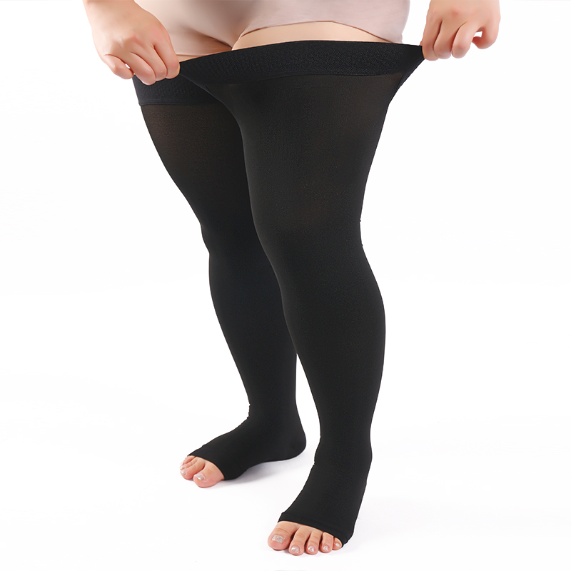 Thigh-high Open-toe Socks