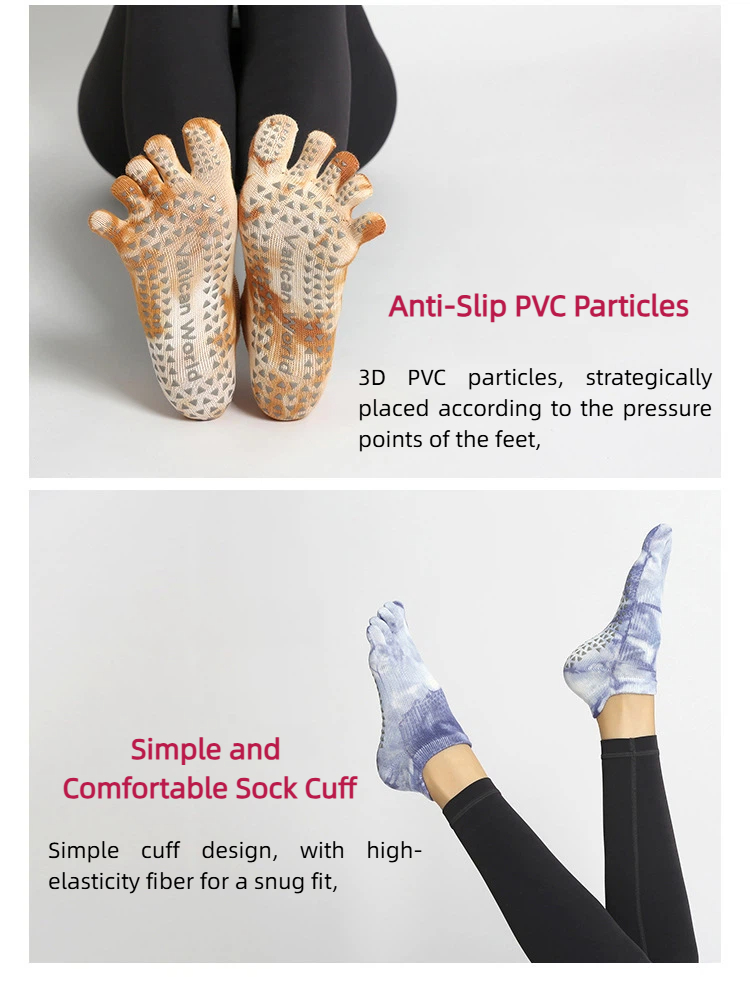 Five-toe Grip Pilates Socks