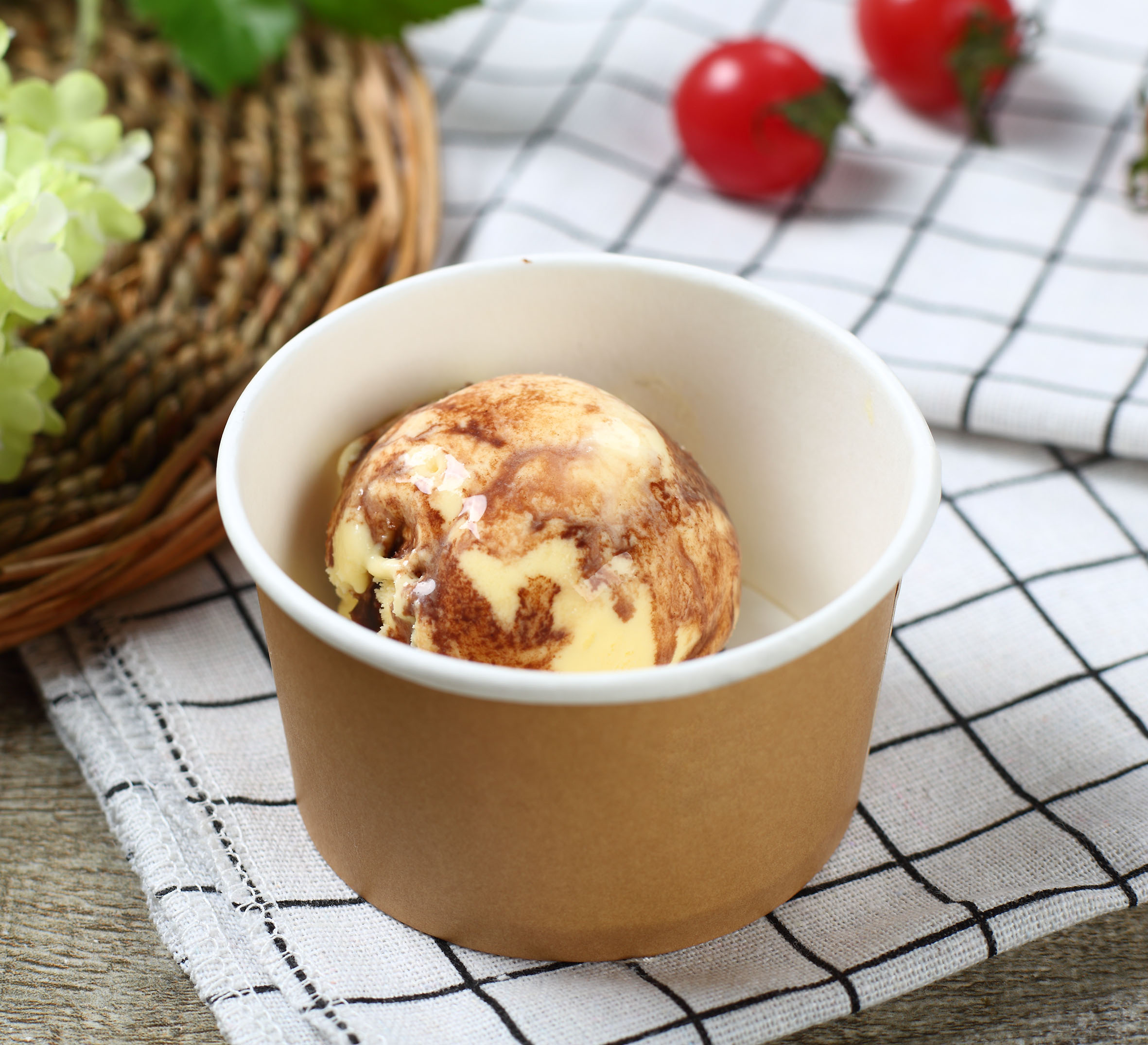 custom printed paper ice cream cups