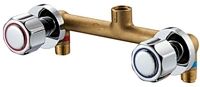 Two handle wall shower mixer