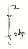 Three functions thermostatic shower mixer