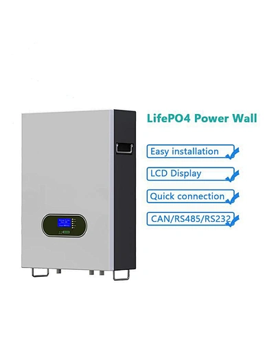 51.2V 100Ah lithium iron phosphate battery pack wall mounted battery