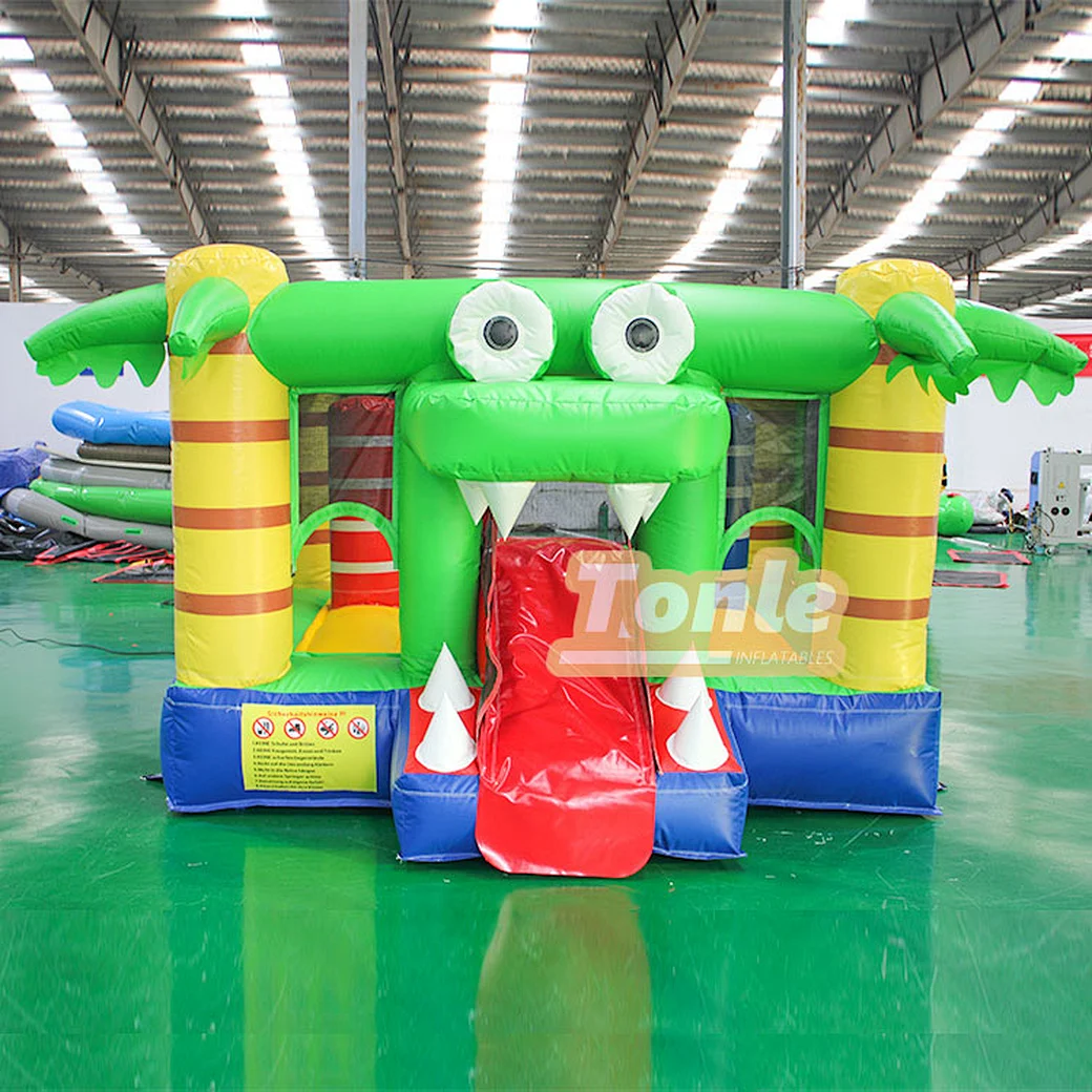 Crocodile mini bouncy castle combo , Cheap Commercial Children Jumping ...