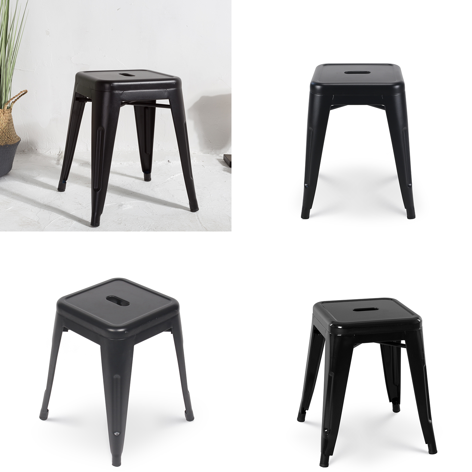 metal black chair