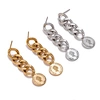 JINYOU 408 Stainless Steel Chain Dangle Earrings 18 K Jewelry Portrait Head Long Hanging Earrings 2022