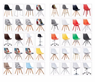 Various plastic chairs suitable for any occasion.