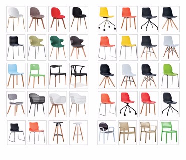 Various plastic chairs suitable for any occasion.