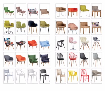 Various plastic chairs suitable for any occasion.