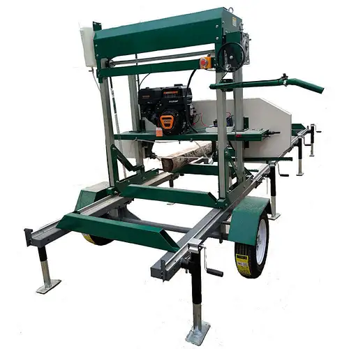Woodworking forestry machinery portable horizontal band sawmill saw mill machine wood cutting