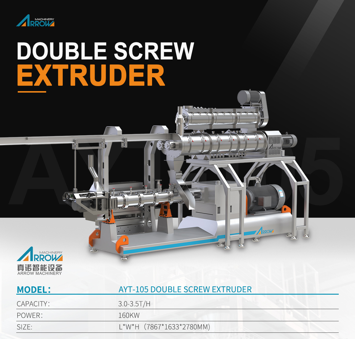 animal feed, pet food, fish feed, dog food machine, pet food making machine, pet food extrusion, sinking fish feed, Fish Feed Extruder, twin screw extruder, AYT-105 Double Screw Extruder,